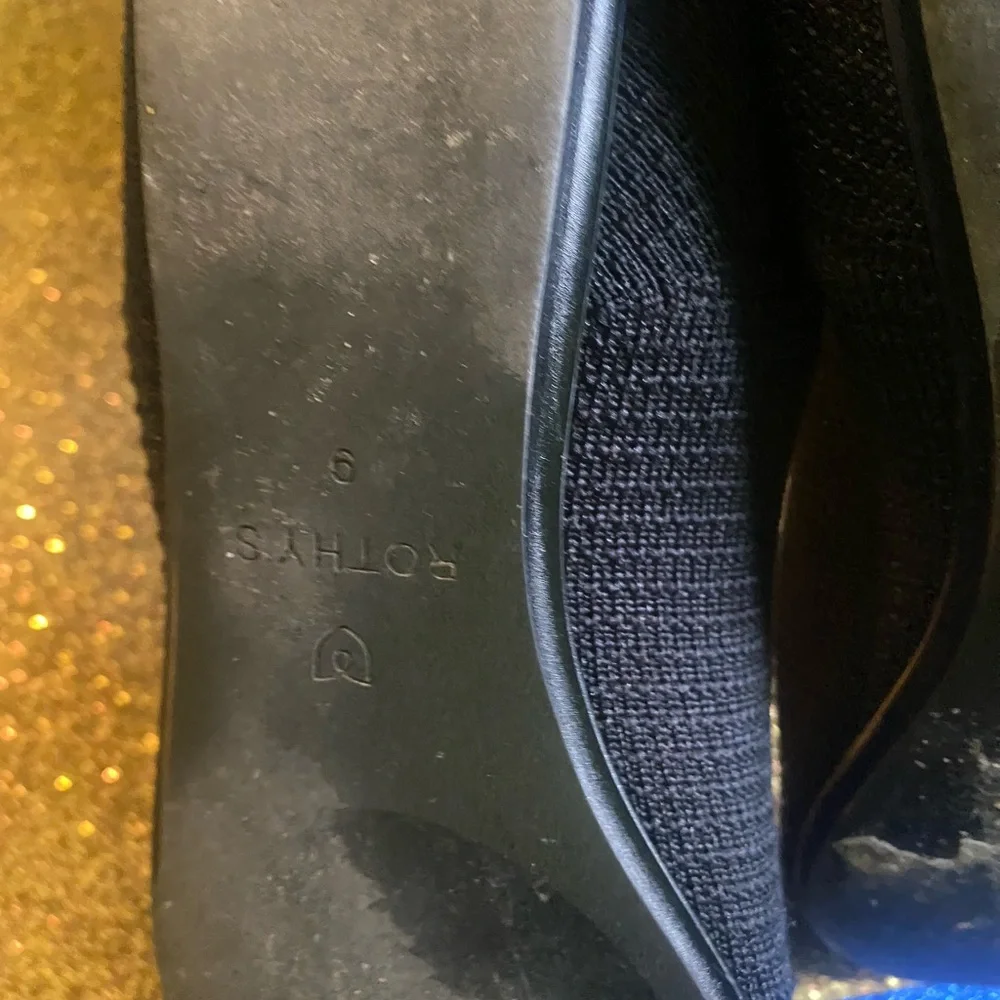 ROTHY’s BLACK FLAT POINTY BALLET Shoes 9W but fits an 8️⃣ COMFY - Picture 9 of 9